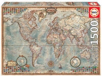 EDUCA 9216005 Antike Weltkarte 1500 Teile Puzzle
