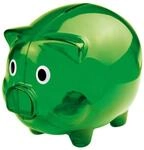 Macma Sparschwein transparent gr&uuml;n
