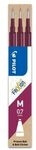 PILOT PEN 2261022F Mine FriXion Ball/Clicker 0.7 Dunkelrot - 3er Set