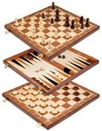 PHILOS 2510 Schach Backgammon Dame Set, Feld 45 mm