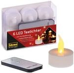 Idena LED Teelichter batteriebetrieben mit Fernbedienung &Oslash;4x3,5cm 6 St&uuml;ck