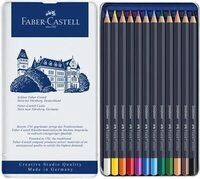 FABER-CASTELL 114712 Goldfaber Farbstift, 12er Metalletui