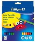 Pelikan Buntstifte Dick Dreieckig, 5,0mm 12 St&uuml;ck + Anspitzer