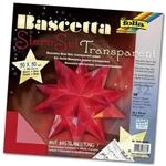 Folia Bascetta-Stern Bastelset, Transparentpapier 115g/m&sup2;, rot 30 x 30cm