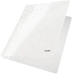 Leitz WOW Schnellhefter, A4, PP-laminierter Karton, 300 g/m&sup2;, Perlwei&szlig;