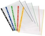Herlitz Prospekth&uuml;lle A4 gk farbiger Rand transparent, farbig sortiert 10er