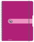 Herlitz Spiralblock A4 to go 80 Blatt Sonderlineatur kariert beere