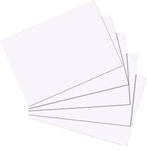 HERLITZ 10621423 Karteikarte A6 blanko wei&szlig; 100er Packung