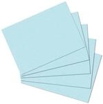 Herlitz Karteikarten, DIN A6, blanko, blau, 100 St&uuml;ck