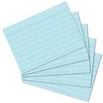 Herlitz Karteikarten, DIN A7, liniert, blau, 100 St&uuml;ck