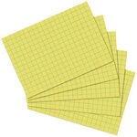 HERLITZ 10901486 Karteikarte A7 kariert gelb 100er Packung
