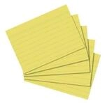 Herlitz Karteikarten A8 100 St&uuml;ck gelb liniert, 100 St&uuml;ck