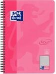 Oxford Touch Collegeblock B5 kariert rosa, 80 Blatt, Doppelspirale, abgerundete