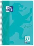 Oxford Touch Collegeblock A4+ L.27 aqua, 80 Blatt, Doppelspirale, abgerundete Ecken,