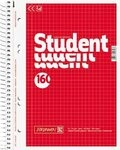 BRUNNEN 1067802 Collegeblock Student A5 5 mm kariert Deckblatt: rot