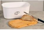 Kesper Brotbox, wei&szlig;, Deckel Bambus FSC, gro&szlig;