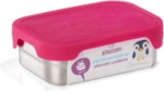 AFFENZAHN AFZ-LBX-001-006 Edelstahl Brotdosen Set Eule, silber pink