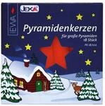 JEKA - Ebersbacher Kerzen 18er Pyramidenkerzen, rot 1,8 x 1,8 x 10,5 cm