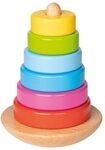 GOKI 58925 Stapelturm H= 12 cm, &Oslash;= 9 cm, Holz, 7 Teile
