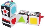 FISHER-PRICE GFC37 Babys weiche Wendew&uuml;rfel, Baby-Spielzeug, Spiel-W&uuml;rfel