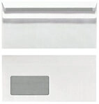 HERLITZ 764746 Briefumschlag DL selbstklebend mit Fenster wei&szlig; 100er Packung