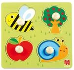 Jumbo Spiele GOULA Holzpuzzle Silhouetten Garten, 4 Teile