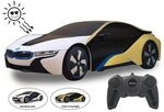JAMARA 403003 BMW I8 1:24 wei&szlig;/gelb 2,4GHz UV Photochromic Serie