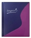 Idena Zeugnismappe wattiertes Cover 12 Klarsichth&uuml;llen 100&micro; violett DIN A4