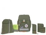 L&auml;ssig Schulranzen Set 7-teilig, Boxy Unique Olive