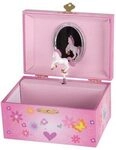 GOKI 15543 Musikspieldose Einhorn, Melodie: Schwanensee 15 x 10,8 x 8,8 cm, feste