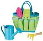 Toys pure 63892 Gartenwerkzeug mit Tasche L= 15,2 - 21,5 cm, Kunststoff, Metall, 5