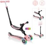 Authentic Sports Globber Go-Up Foldable Lights pastellrosa, mit Leuchtrollen