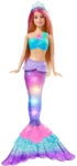 MATTEL HDJ36 Barbie Zauberlicht Meerjungfrau Puppe (leuchtet), Barbie Dreamtopia