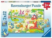 RAVENSBURGER 05246 Kinderpuzzle Lieblingsdinos 2x12 Teile