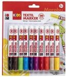 Marabu KiDS Textilmarker, 10 St&Atilde;&frac14;ck