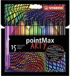 Filzschreiber - STABILO pointMax - ARTY - 15er Pack - mit 15 verschiedenen Farben
