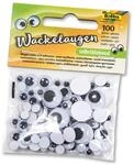 Folia Wackelaugen selbstklebend, in 6 verschiedenen Gr&ouml;&szlig;en, 100 St&uuml;ck