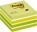 Post-it&reg; Haftnotiz W&uuml;rfel, 70 g/qm, 76 x 76 mm, pastellgr&uuml;n, 450 Blatt