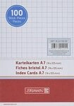 BRUNNEN 102270200 Karteikarten A7 kariert wei&szlig;