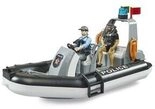 BRUDER 62733 bworld Polizei Schlauchboot, Rundumleuchte, 2 Figuren, Zubeh&ouml;r