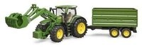 BRUDER 03155 John Deere 7R 350 mit Frontlader und Tandemachstransportanh&auml;nger