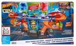 Hot Wheels City Mega Autowaschanlage, 1 Colour Shifters-Fahrzeug, Spielzeug f&uuml;r
