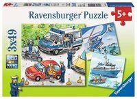 RAVENSBURGER 9221 Kinderpuzzle Polizeieinsatz