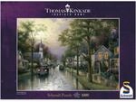 Schmidt Spiele Puzzle - Thomas Kinkade Morgen in der kleinen Stadt, 1000 Teile