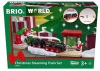 BRIO 63601400 Batterie-Dampflok Weihnachts-Set