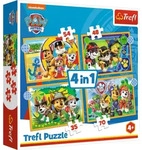 TREFL 34395 4 in 1 Puzzle 35, 48, 54, 70 Teile PAW Patrol