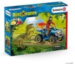 SCHLEICH 41466 Flucht auf Quad vor Velociraptor