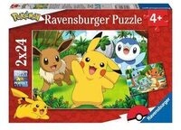 RAVENSBURGER 05668 Kinderpuzzle Pok&eacute;mon Pikachu und seine Freunde 2 x 24 Teile
