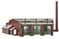 VOLLMER 45754 H0 Ringlokschuppen mit T&uuml;rschlie&szlig;vorrichtung, dreist&auml;ndig