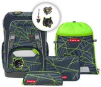 Step by Step 213214 GIANT Schulrucksack-Set "Dark Cat Chiko", 5-teilig
